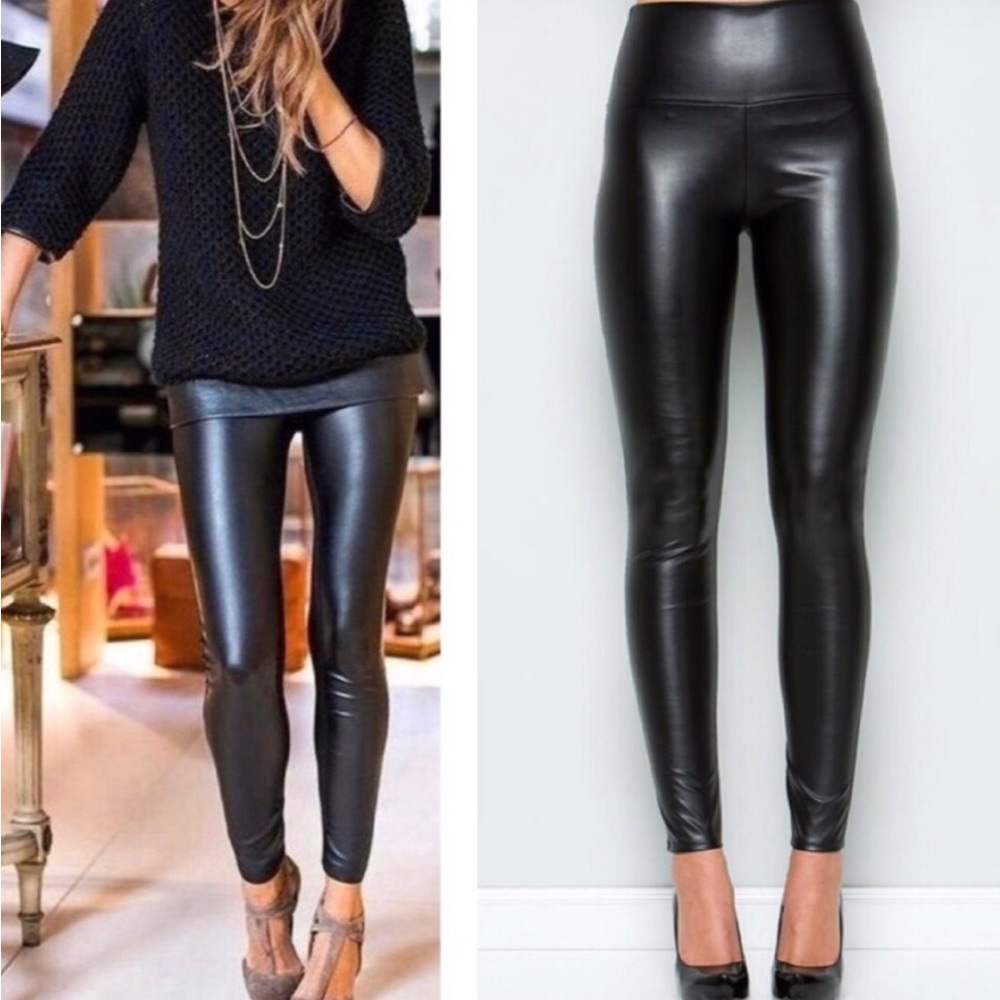 NEW Women’s High Waist Faux Leather Leggings